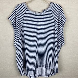 WE THE FREE Halo Cap Sleeve Navy Striped T-Shirt